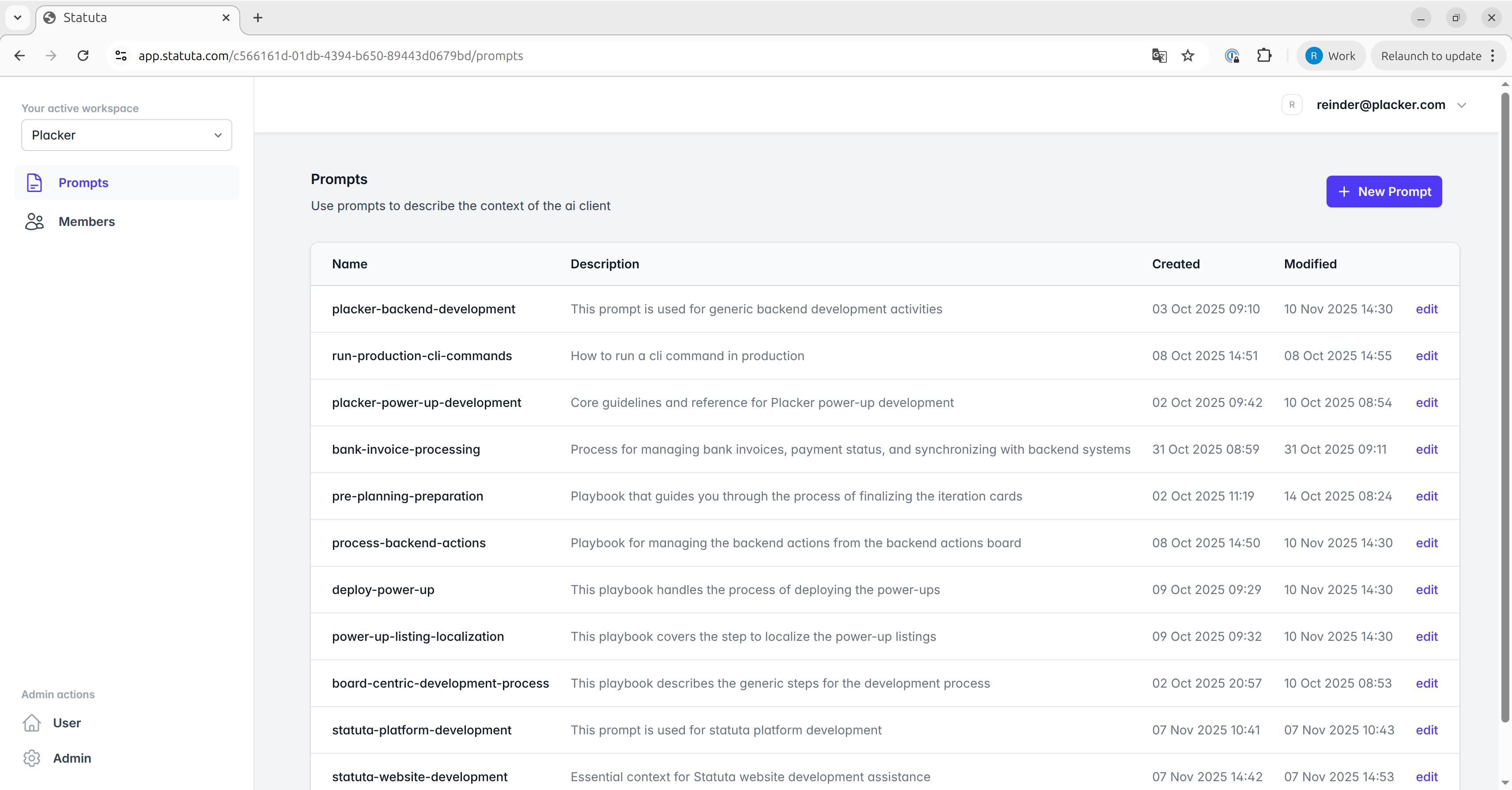 Centralized Prompt Library screenshot